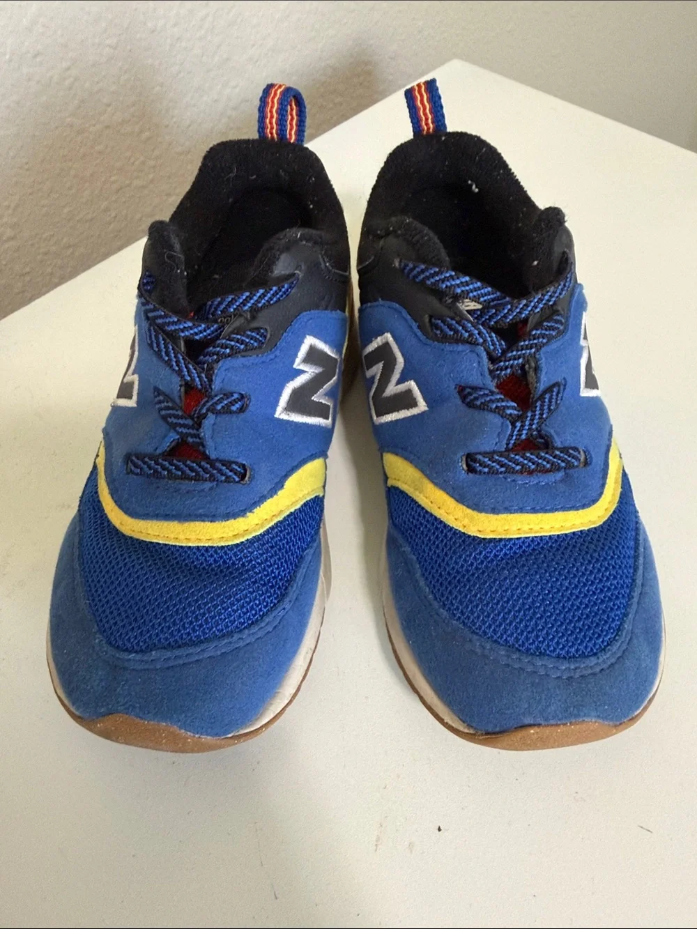 New Balance Kids Blue, Yellow & Black Lace-Up Sneakers
